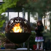 Fire Pit Spherical Sphere Firepit Australia Whipps Designs Bird Snowflake 4