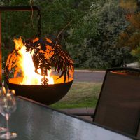 Fire Pit Spherical Sphere Firepit Australia Whipps Designs Bird Snowflake 7