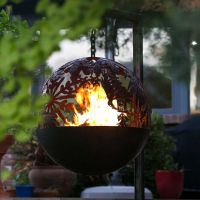 Fire Pit Spherical Sphere Firepit Australia Whipps Designs Bird Snowflake